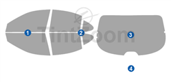 1998 Pontiac Grand Prix 4 Door Sedan Window Tint Kit