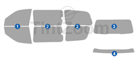 1999 Pontiac Montana Ext Mini Van Window Tint Kit