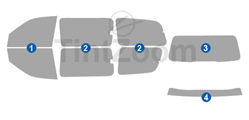 1999 Pontiac Montana Ext Mini Van Window Tint Kit