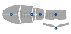 2010 Saab 9-3X 4 Door Wagon Window Tint Kit