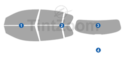 2009 Saturn Astra 4 Door Hatch Window Tint Kit