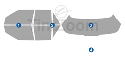 1994 Saturn SL2 4 Door Sedan Window Tint Kit