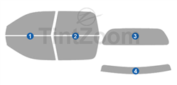 2008 Subaru Baja 4 Door Crew Cab Window Tint Kit