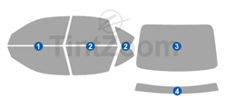 2006 Subaru Outback 4 Door Sedan Window Tint Kit