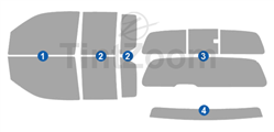 2009 Suzuki Equator 4 Door Crew Cab Window Tint Kit