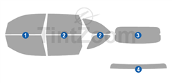 2008 Suzuki XL-7 4 Door SUV Window Tint Kit