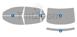 2009 Toyota Avalon 4 Door Sedan Window Tint Kit