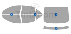 2007 Toyota Camry Hybrid 4 Door Sedan Window Tint Kit