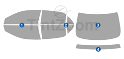 2011 Toyota Corolla 4 Door Sedan Window Tint Kit