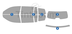 2012 Toyota Highlander 4 Door SUV Window Tint Kit