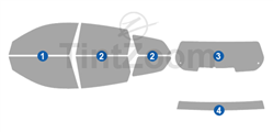 2004 Toyota Matrix 4 Door Hatch Window Tint Kit