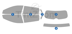 2013 Toyota Matrix 4 Door Hatch Window Tint Kit