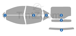 2008 Toyota Prius 4 Door Hatch Window Tint Kit