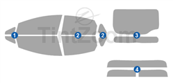 2011 Toyota Prius 4 Door Hatch Window Tint Kit
