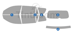 2006 Toyota Rav4 4 Door SUV Window Tint Kit
