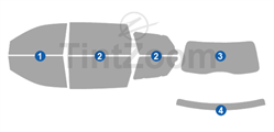 2009 Toyota Sienna Mini Van Window Tint Kit