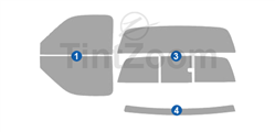 2002 Toyota Tundra 2 Door Standard Cab Window Tint Kit