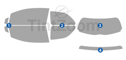 2008 Toyota Yaris 2 Door Hatch Window Tint Kit