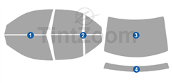 2002 Volkswagen Jetta 4 Door Sedan Window Tint Kit