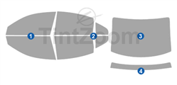 1998 Volkswagen Passat 4 Door Sedan Window Tint Kit