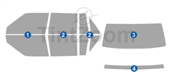 1997 Volvo 960 4 Door Sedan Window Tint Kit