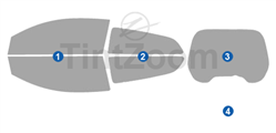 2010 Volvo C30 2 Door Hatch Window Tint Kit