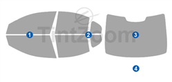 2008 Volvo S80 4 Door Sedan Window Tint Kit
