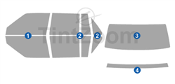 1998 Volvo S90 4 Door Sedan Window Tint Kit