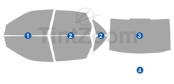 2003 Saturn L300 4 Door Sedan Window Tint Kit
