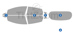2018 Ford Fiesta 4 Door Hatch Window Tint Kit