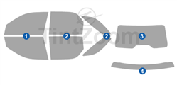 2002 Buick Rendezvous 4 Door SUV Window Tint Kit
