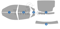 2015 Honda Crosstour 4 Door Hatch Window Tint Kit