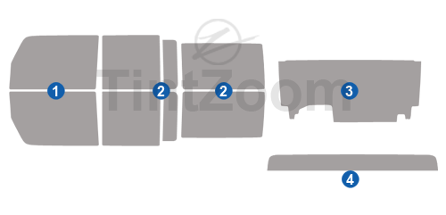 Precut Window Tint Kit for 2011, 2012, 2013, 2014, 2015, 2016