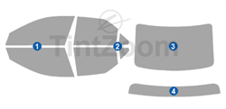 2012 Cadillac CTS-V 4 Door Sedan Window Tint Kit