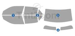 2013 Chrysler 300C 4 Door Sedan Window Tint Kit