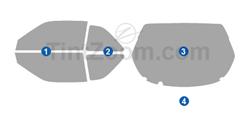 1990 Acura Integra 2 Door Hatch Window Tint Kit