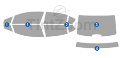 2013 Honda Civic 4 Door Sedan Window Tint Kit
