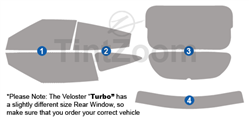 2013 Hyundai Veloster Turbo 3 Door Hatch Window Tint Kit