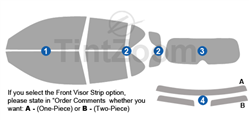 2014 Lexus CT 4 Door Hatch Window Tint Kit
