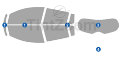2016 Nissan Leaf 4 Door Hatch Window Tint Kit