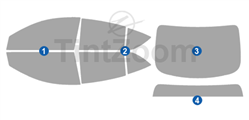 2012 Nissan Versa 4 Door Sedan Window Tint Kit