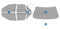 1997 Cadillac Seville 4 Door Sedan Window Tint Kit