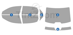 2012 Volkswagen Passat 4 Door Sedan Window Tint Kit
