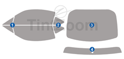 2013 Subaru BRZ 2 Door Coupe Window Tint Kit