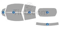 2015 Chevrolet Spark 4 Door Hatch Precut Tint Kit