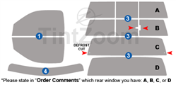 2016 Ram 3500 2 Door Standard Cab Window Tint Kit