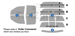 2018 Ram 4500 4 Door Crew Cab Window Tint Kit