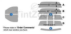 2016 Ram 4500 2 Door Standard Cab Window Tint Kit