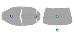 2002 Acura TL 4 Door Sedan Window Tint Kit