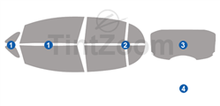 2012 Mitsubishi i-MiEV 4 Door Hatchback Window Tint Kit